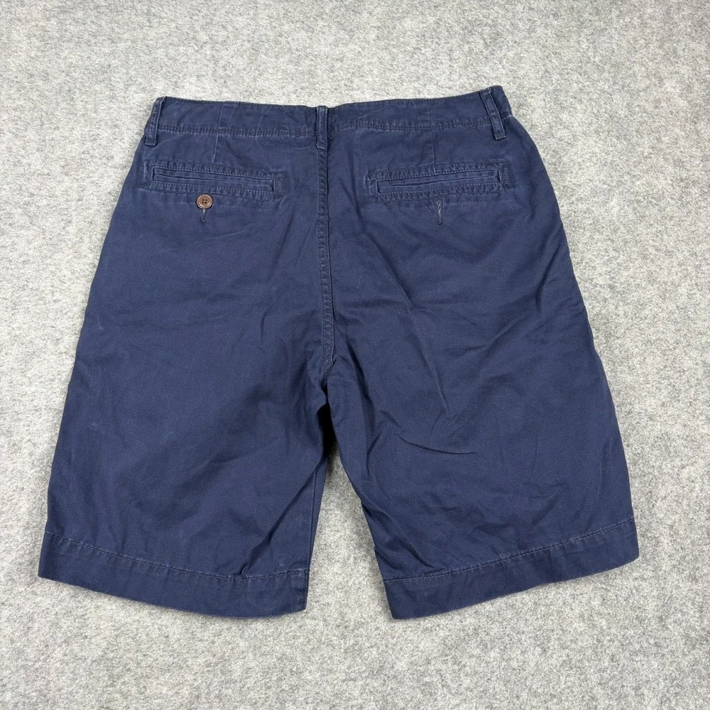Y2K Arizona Jean Co Shorts Mens 31 Navy Blue Chino Flat Front Surf Casual Cotton